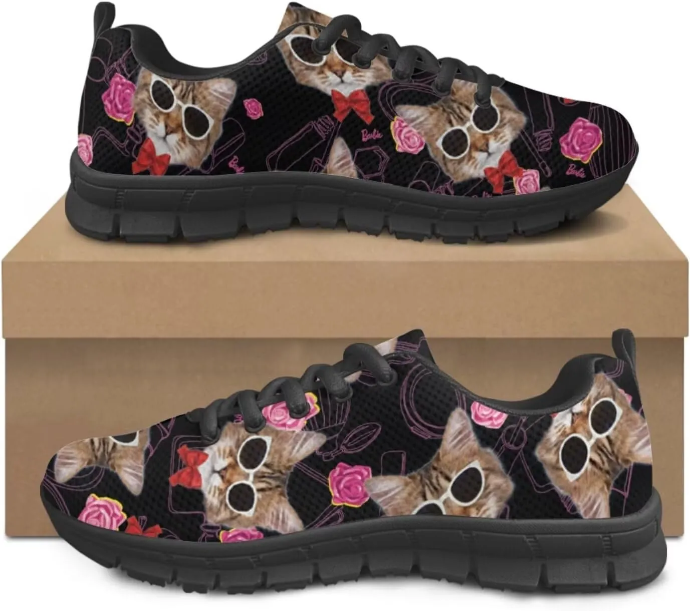 SYtrade Tennis Shoes Slip On Women's Fashion Sneaker Black Sole Run Sneakers