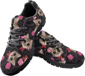 SYtrade Tennis Shoes Slip On Women's Fashion Sneaker Black Sole Run Sneakers