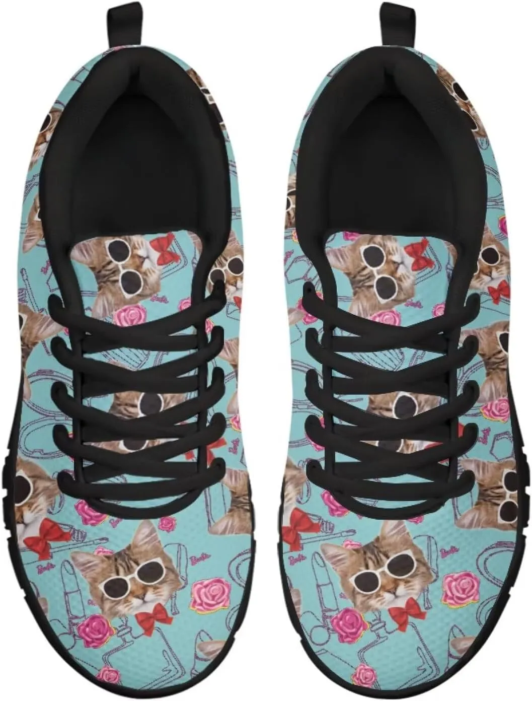 SYtrade Tennis Shoes Slip On Women's Fashion Sneaker Black Sole Run Sneakers