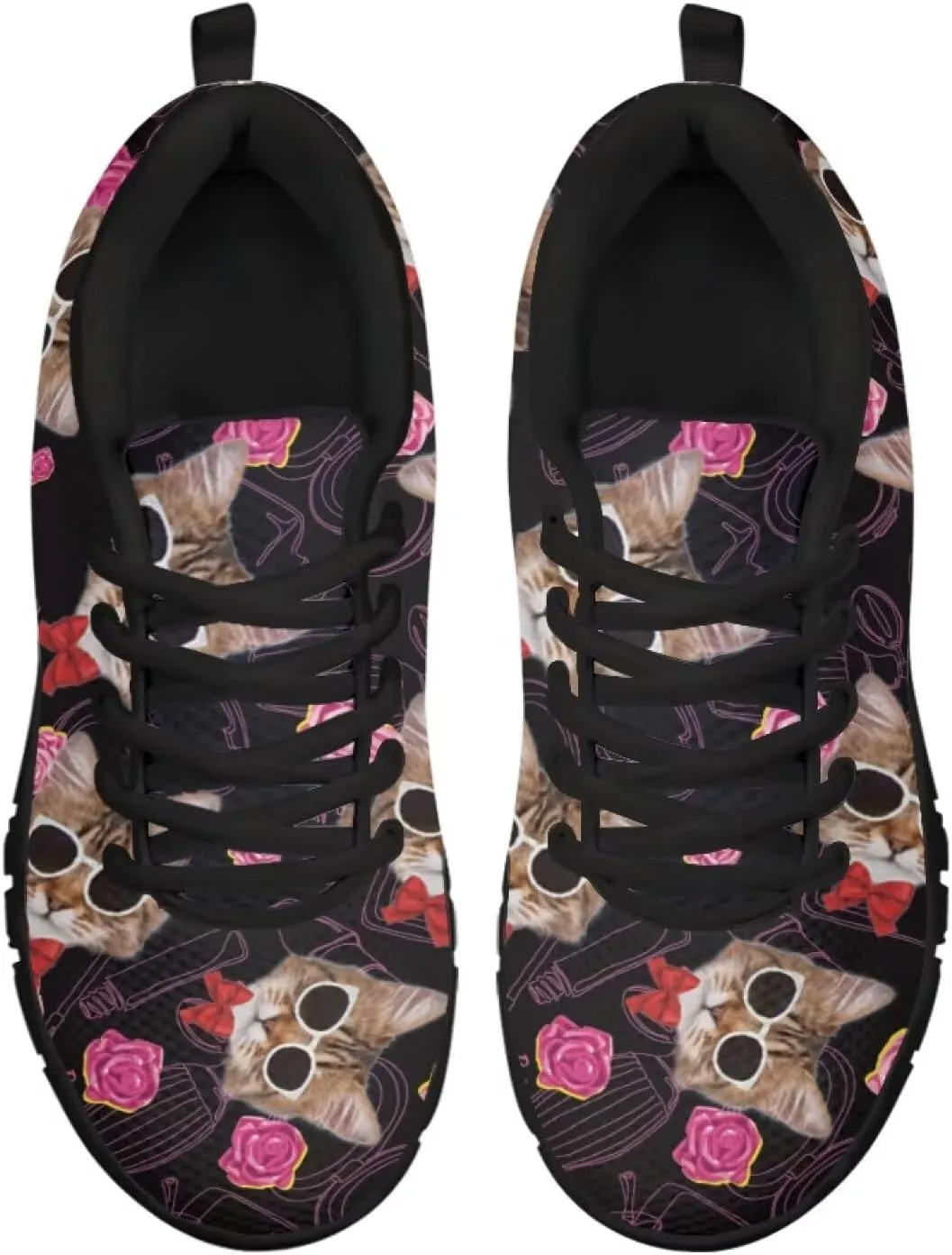 SYtrade Tennis Shoes Slip On Women's Fashion Sneaker Black Sole Run Sneakers