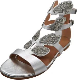 Temperament Flat Bottom Sandals for Women Minimalist Summer Casual Cool Shoes Rhinestone Decorative Sandals