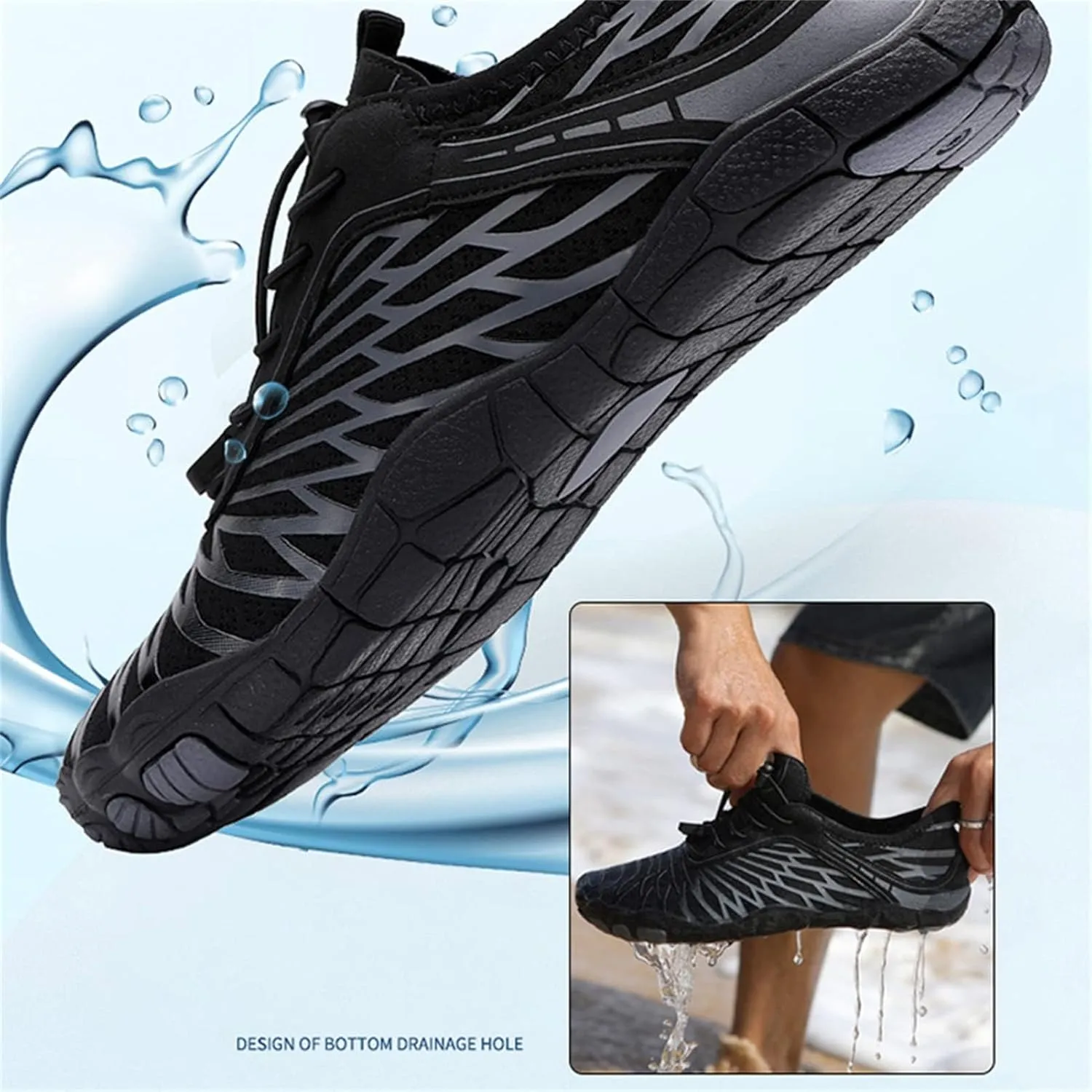 Thatrich Hike Barefoot Shoes for Women Men Wide Toe Box Sneakers Non-Slip Waterproof Comfy Breathable Water Shoe Hiking Travel Athletic Zero Drop Running Grounded Footwear Lightweight Casual Unisex