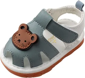 Toddler Baby Non Slip Sandals Lightweight Breathable Sneakers Luminous Run Sandals Adjustable Anti Slip Shoes