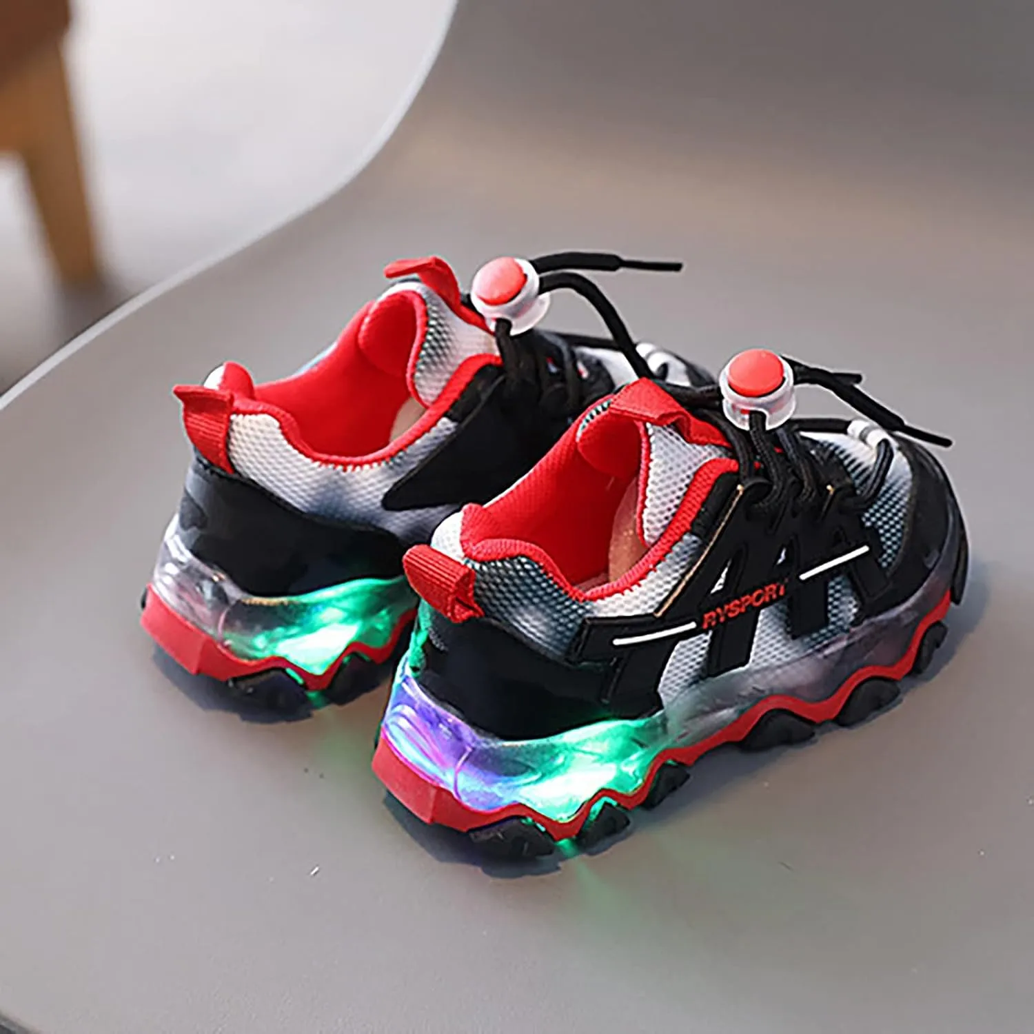 Toddler Boys Girls Light Up Shoes Flashing Lightweight Mesh Breathable Adorable Casual Toddler Athletic Sneakers