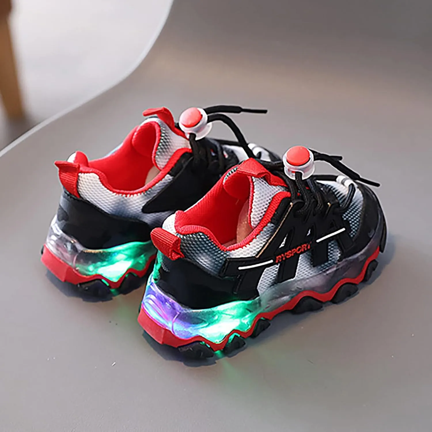 Toddler Boys Girls Light Up Shoes Flashing Lightweight Mesh Breathable Adorable Casual Toddler Athletic Sneakers