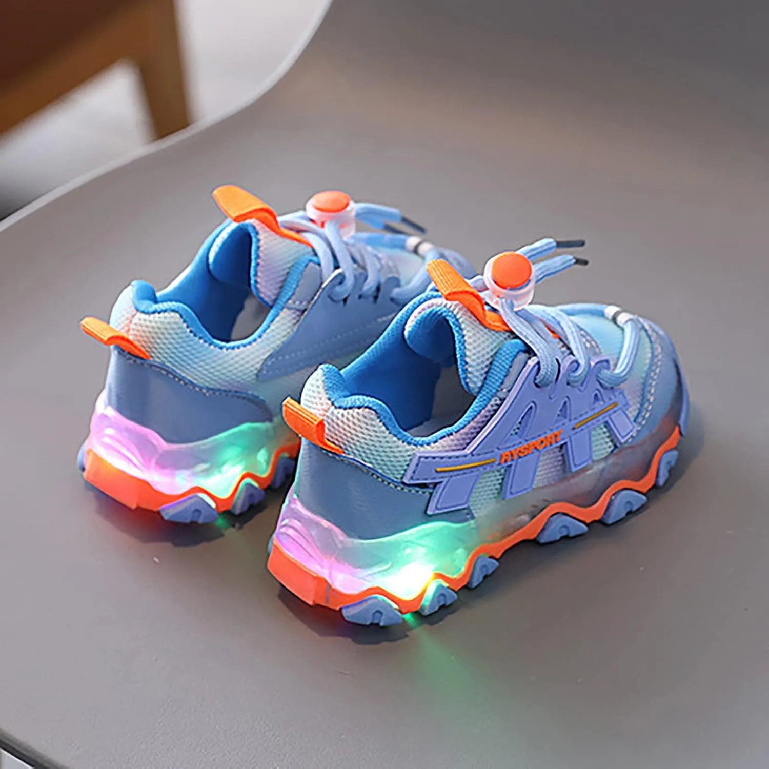 Toddler Boys Girls Light Up Shoes Flashing Lightweight Mesh Breathable Adorable Tennis Shoes Luminous Trainer