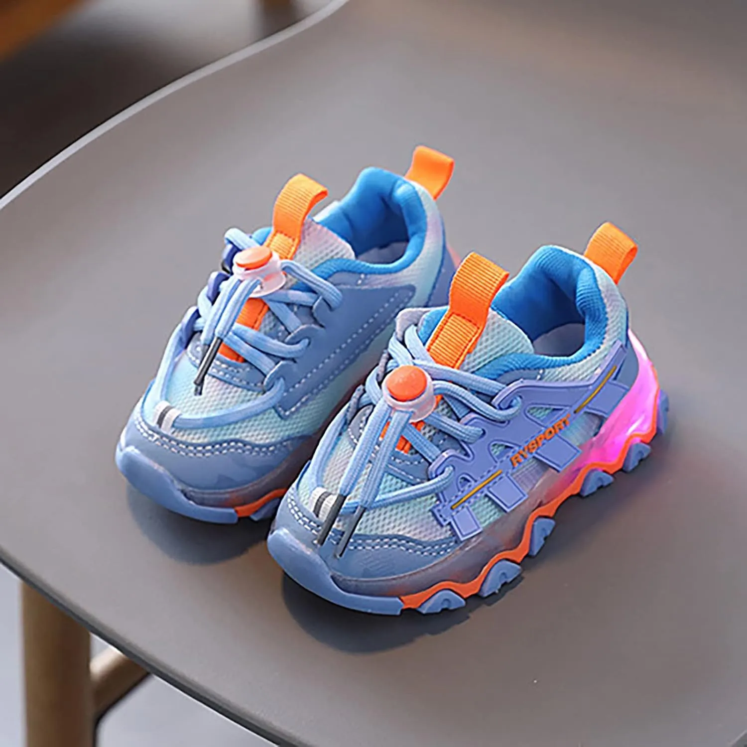 Toddler Boys Girls Light Up Shoes Flashing Lightweight Mesh Breathable Adorable Tennis Shoes Luminous Trainer