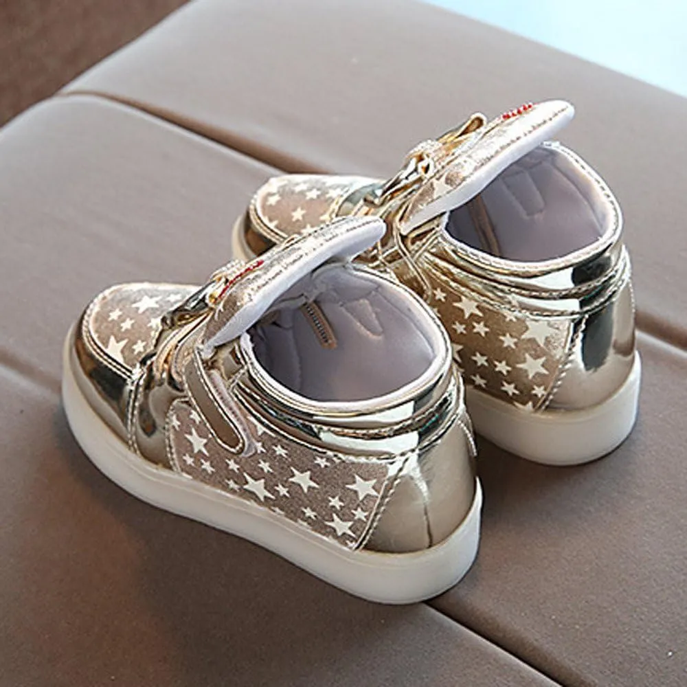 Toddler Sneakers Girls Sequins Walking Shoes, Kids Lightweight Tennis Sneakers with Hook and Loops