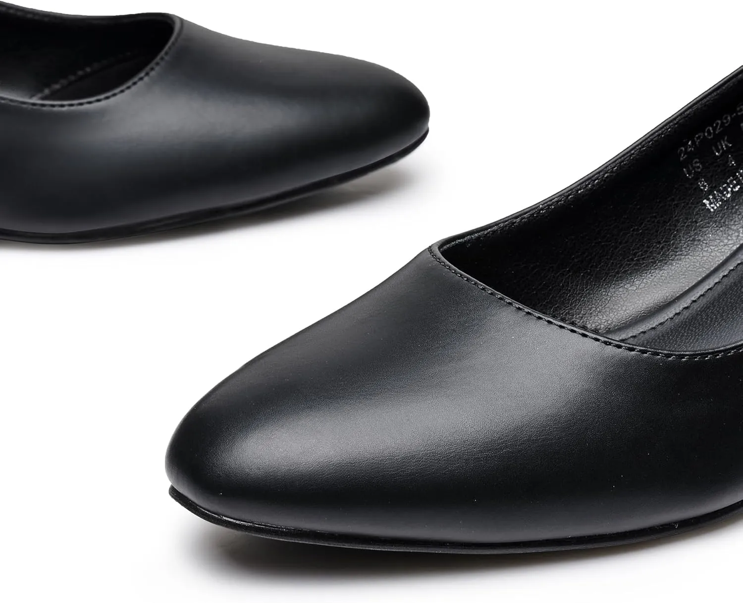 Trary Low Black Nude Blue Red Heels for Women Closed Round Toe Chunky Block 1.8 Inch Women's Heels Pumps Comfortable Dressy Work Casual PU Shoes for Wedding Office Business