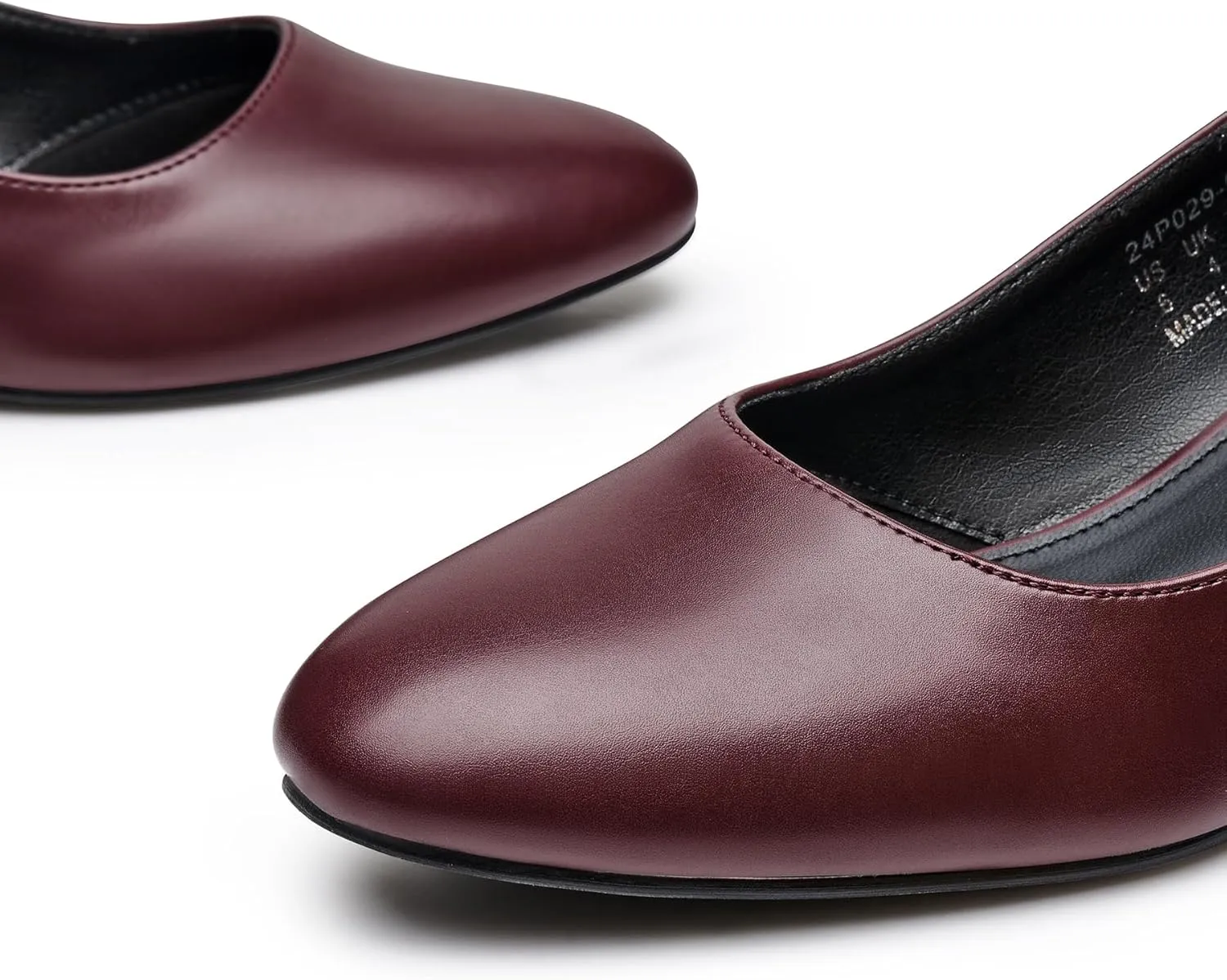 Trary Low Black Nude Blue Red Heels for Women Closed Round Toe Chunky Block 1.8 Inch Women's Heels Pumps Comfortable Dressy Work Casual PU Shoes for Wedding Office Business