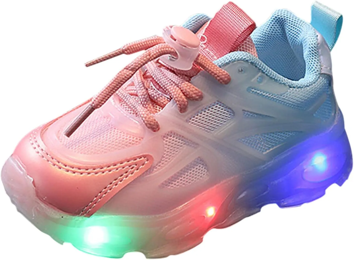 Unisex-Child Lights Up Sneaker Lightweight Breathable Running Shoes Soft Sole Casual Sport Sneaker for Big Girl Shoe