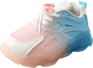 Unisex-Child Lights Up Sneaker Lightweight Breathable Running Shoes Soft Sole Casual Sport Sneaker for Big Girl Shoe