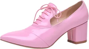 Women Pointed Toe Heels Women's Pumps Chunky Block Heels Loafers Dress Work Shoes for Business
