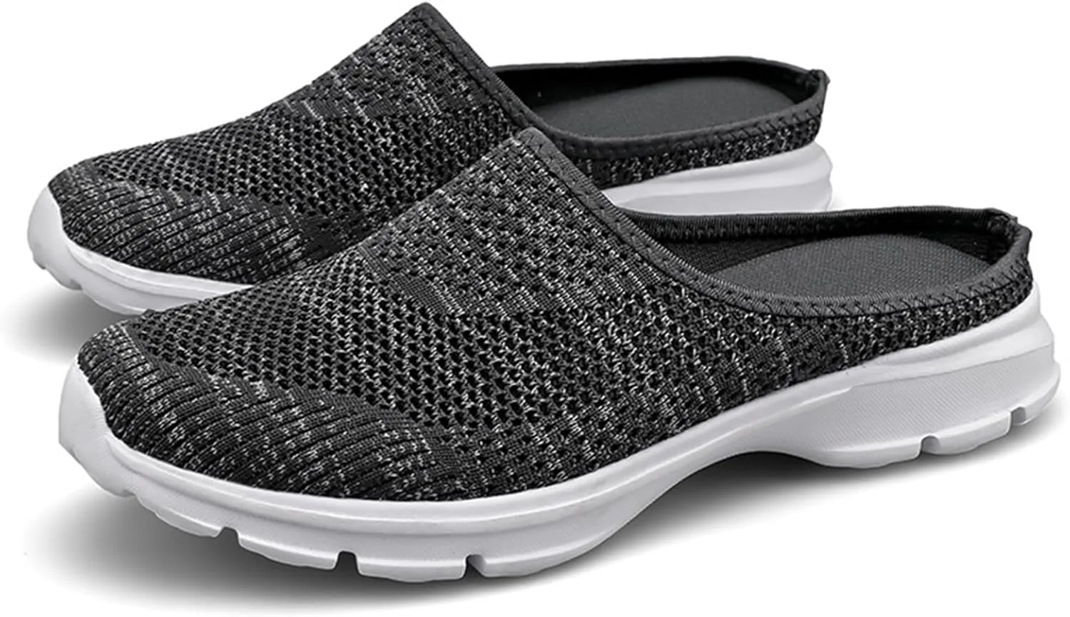 Womens Backless Slip on Mesh Sneakers Slip on Shoes Lightweight Breathable Comfortable Walking Shoe Summer Vacation Travel Shoes Closed Toe Slippers Orthopedic Clogs Shoe
