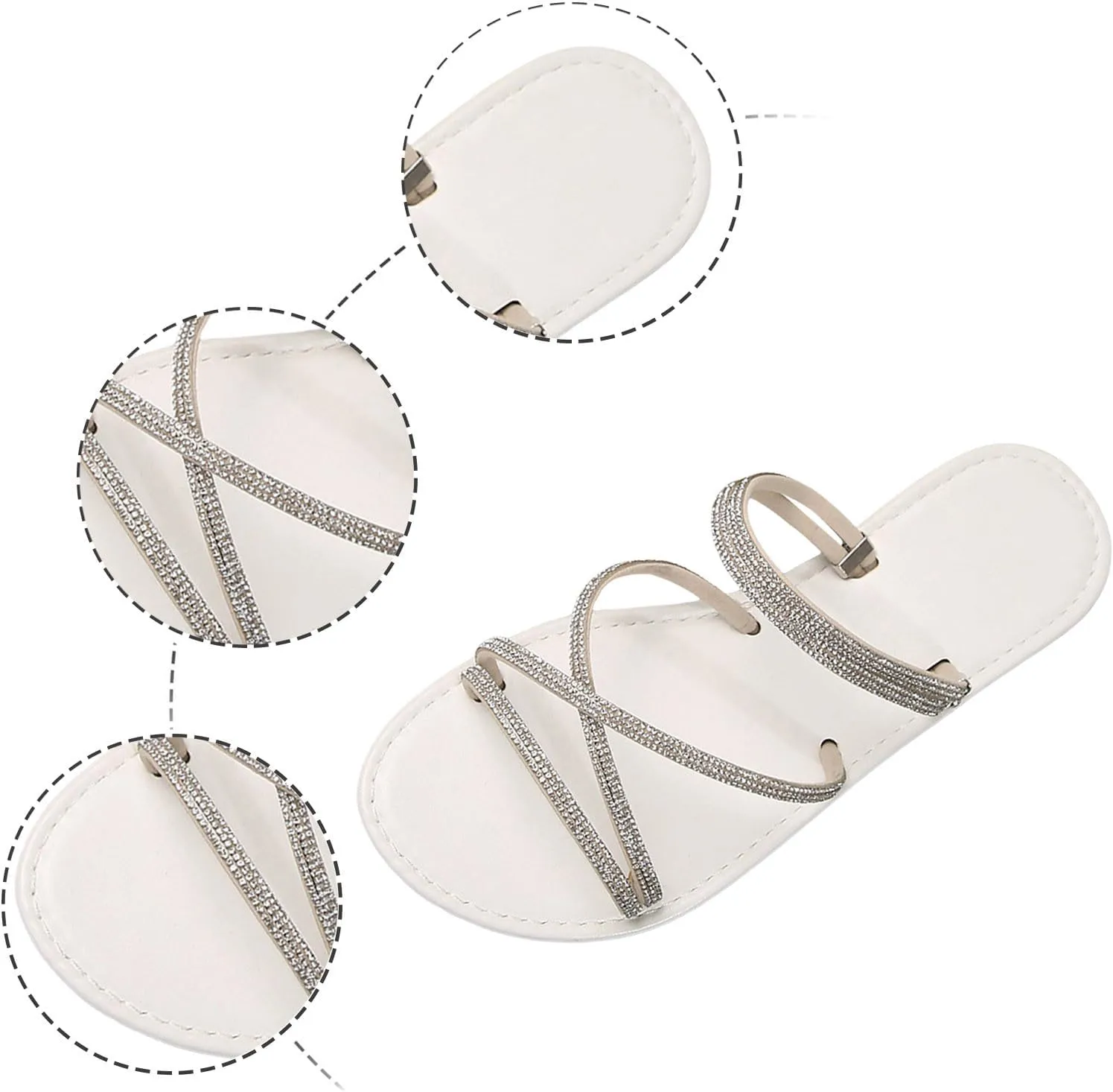 Women's Bohemian Beach Sandals Comfortable Ankle Strap Outdoor Walking Shoes Comfortable Walking Flat Sandals