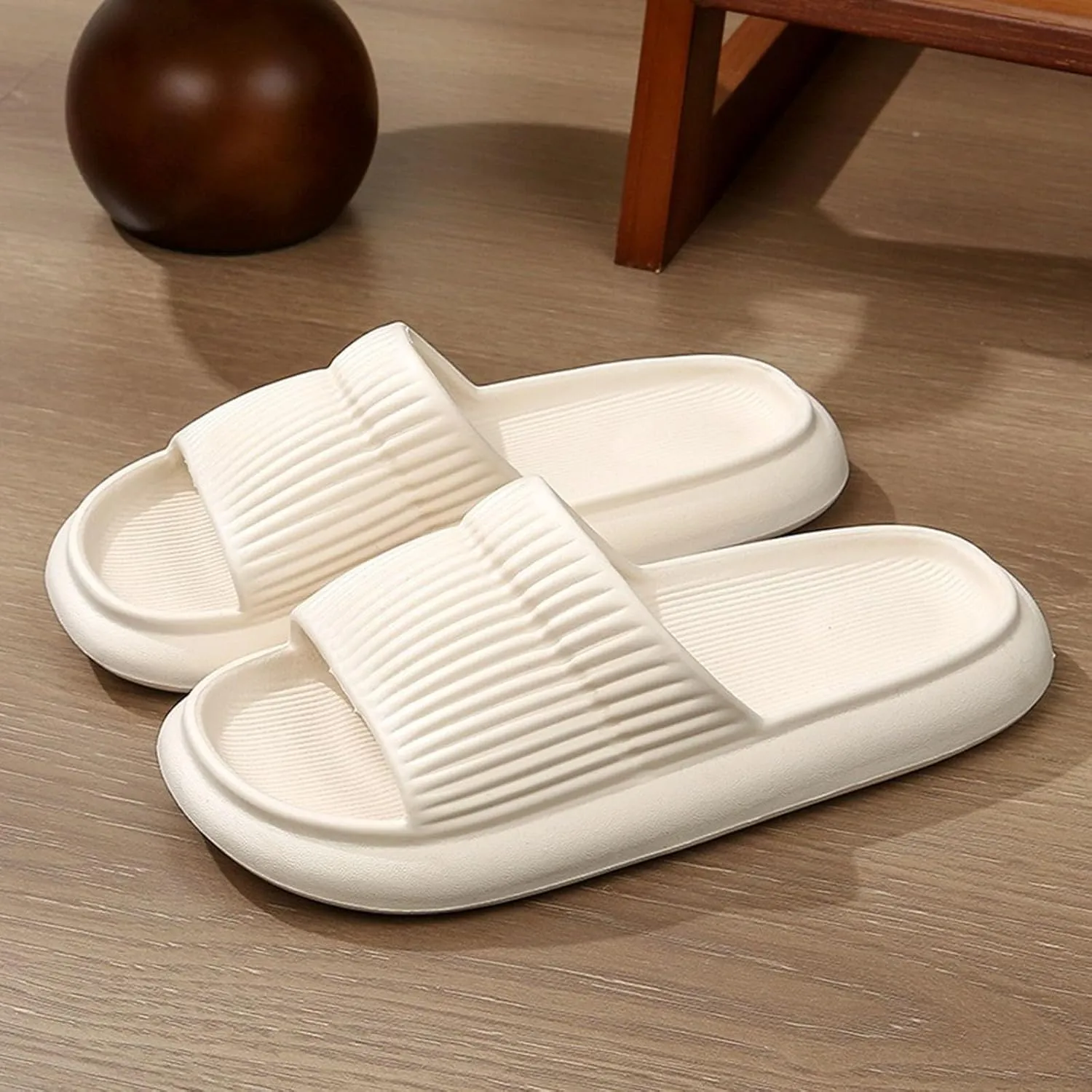 Women's Cloud Slides Shower Shoes with Drainage Holes Beach Non Slip Sandals Cloud Slippers for Women