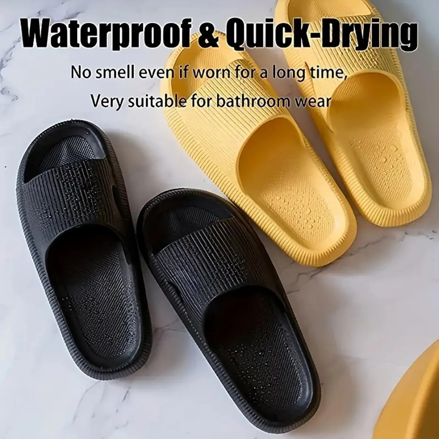 Women's Cloud Slippers Pillow Slippers Super Soft Recovery Non-Slip Sandals Lightweight Bathroom Sandals