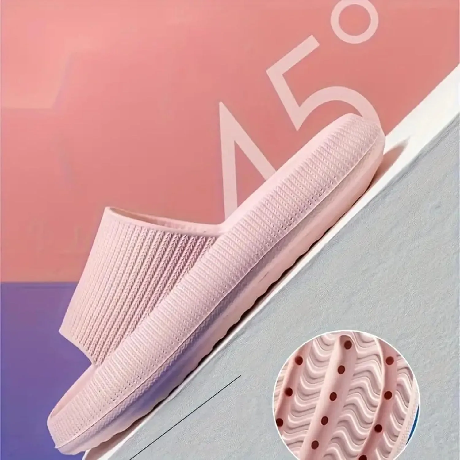Women's Cloud Slippers Pillow Slippers Super Soft Recovery Non-Slip Sandals Lightweight Bathroom Sandals