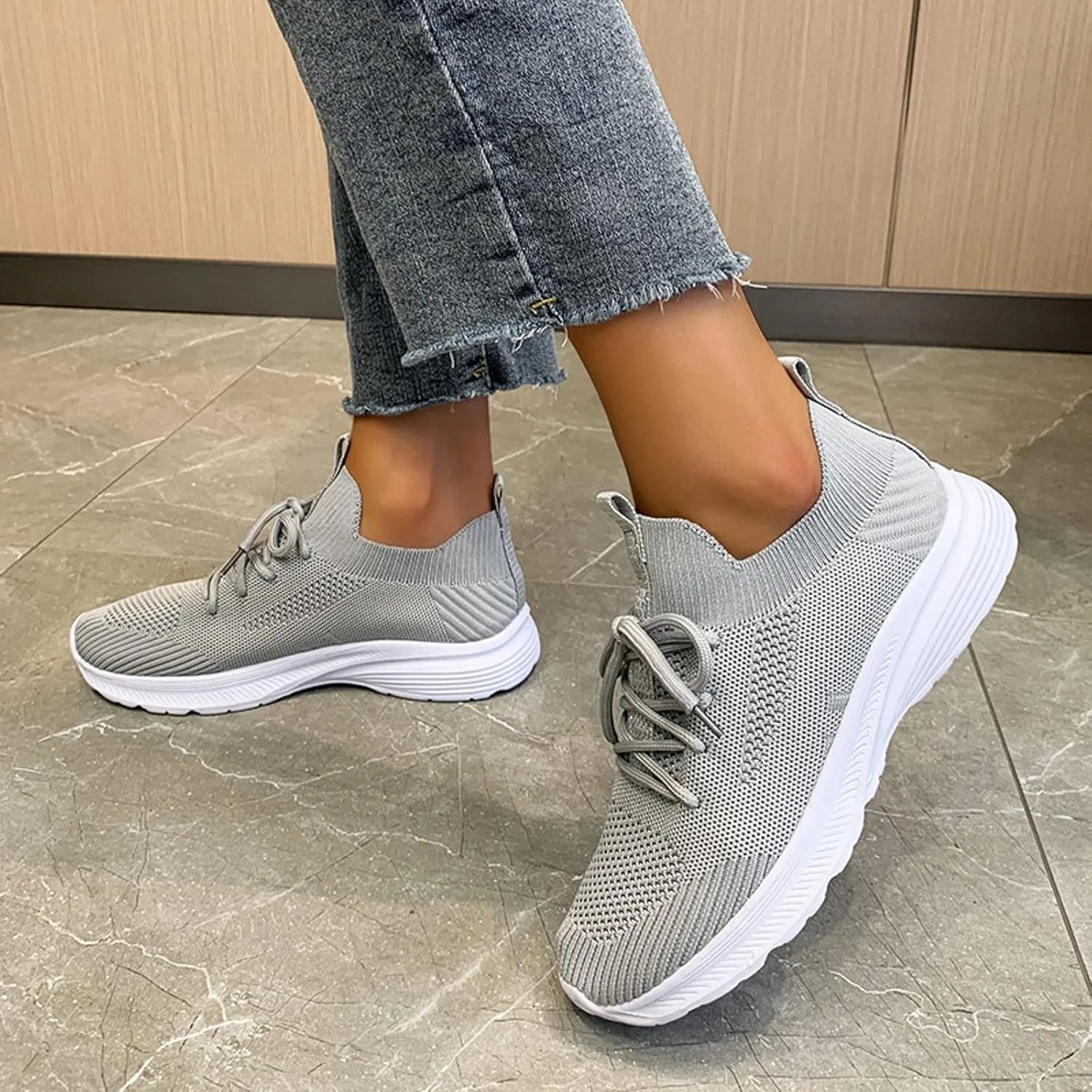 Womens Fashion Walking Running Shoes Lightweight Breathable Mesh Tennis Shoes Non Slip Athletic Workout Gym Sneakers Shoes