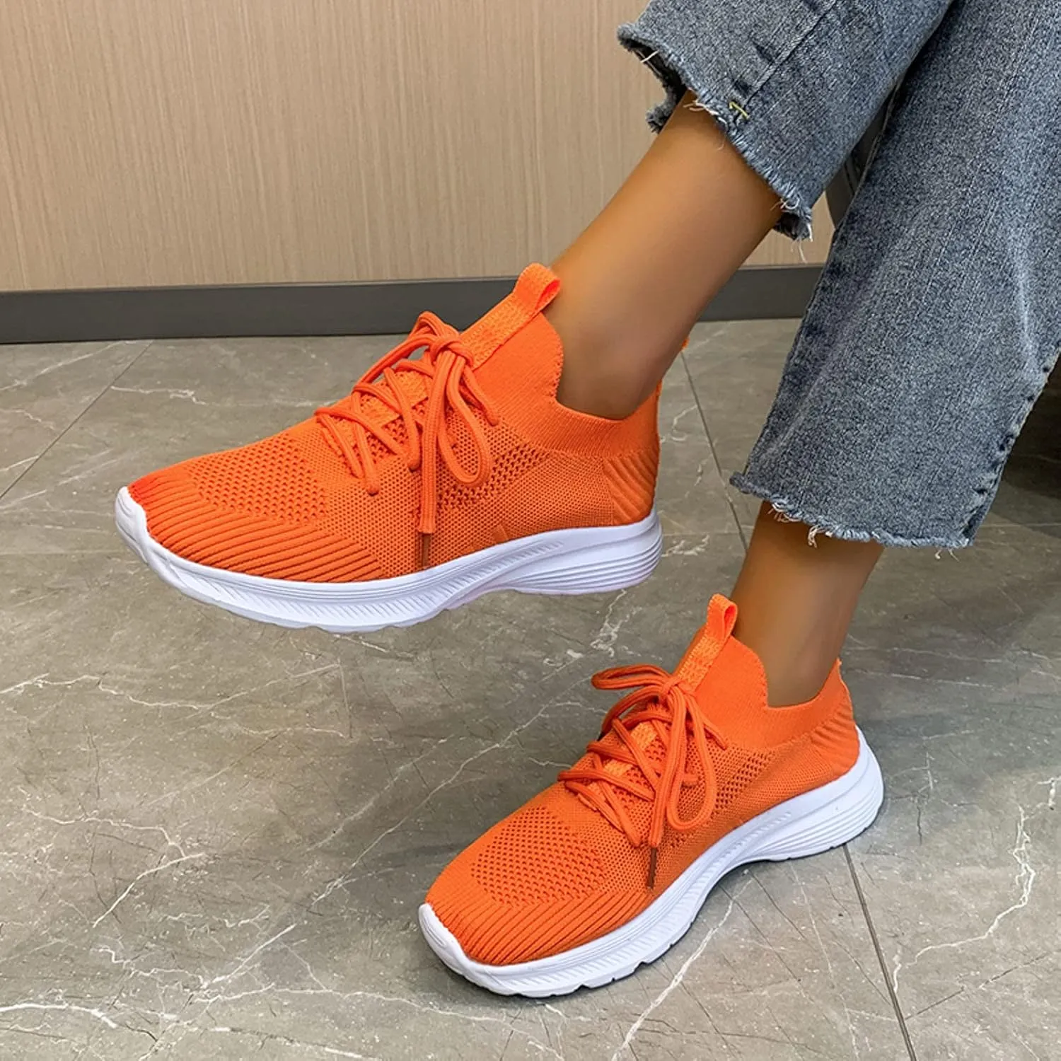 Womens Fashion Walking Running Shoes Lightweight Breathable Mesh Tennis Shoes Non Slip Athletic Workout Gym Sneakers Shoes