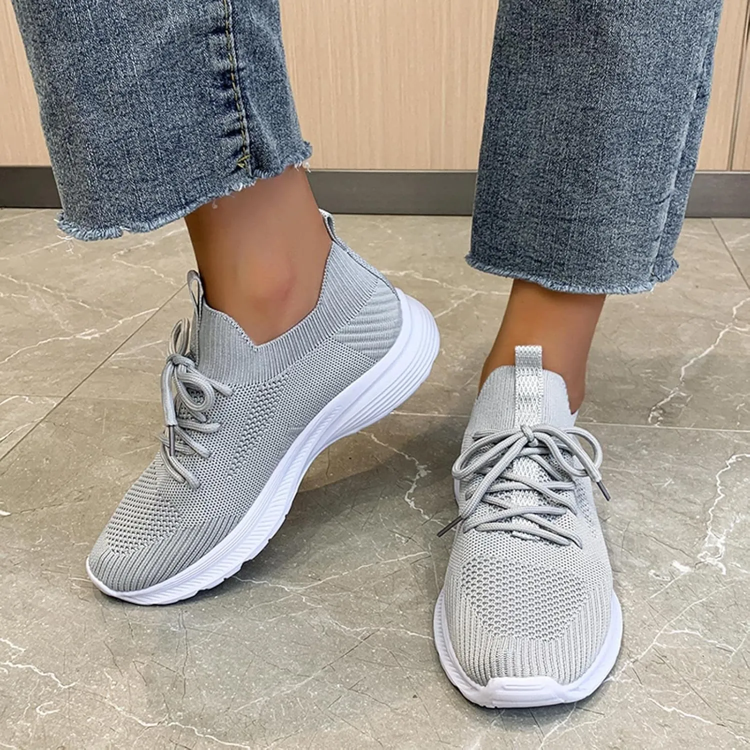 Womens Fashion Walking Running Shoes Lightweight Breathable Mesh Tennis Shoes Non Slip Athletic Workout Gym Sneakers Shoes