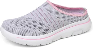 Women's Mesh Breathable Soft Sole Mules Sandals Casual Comfortable Outdoor Sports Wedge Shoes Arch Support Beach Sandals Closed Toe Slides Orthopedic Diabetic Shoes
