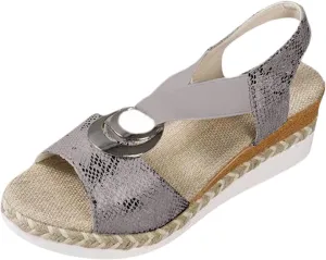 Women's Orthopedic Sandals Casual Breathable Platform Wedge Sandals Lightweigh Summer Comfortable Slides Sandal Metal Buckle Wedge Heel peep Toe Shoes Comfortable Orthopedic Wedge Sandal