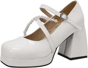 Women's Versatile Sandals Chunky Heeled Square Head Color Sandals Beaded Big Yard Womens