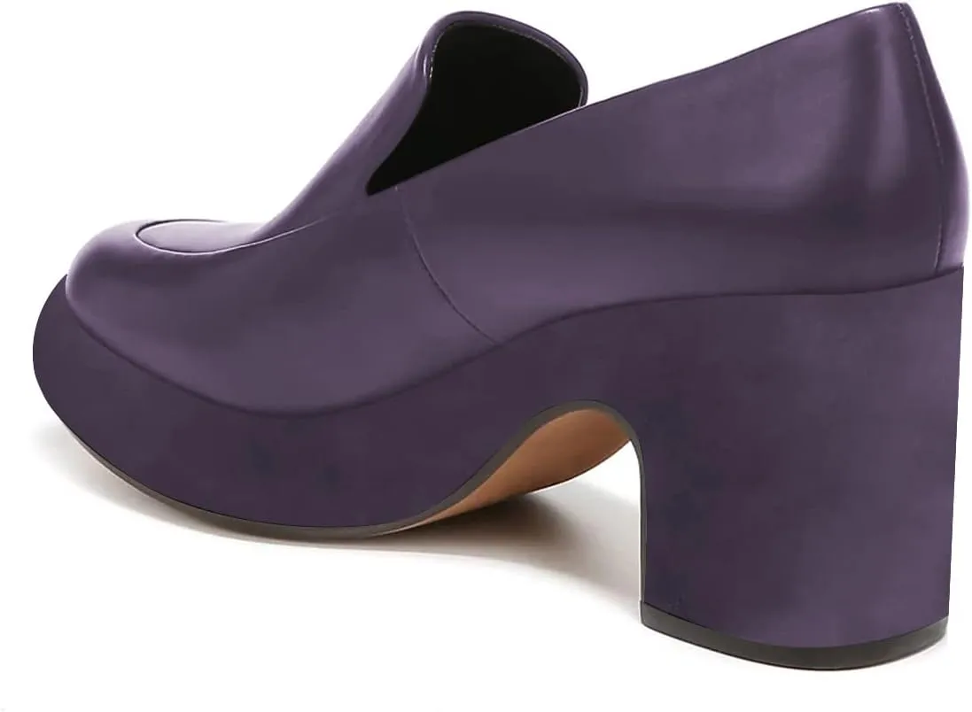 YDN Women Casual Platform Closed Toe Loafers Block Chunky High Heels Slip On Clog Party Dress Office Daily Shoes Size 4-15 US