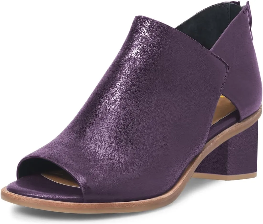 YDN Women's Peep Toe Booties Low Chunky Block Heels Back Zipper Sandal Ankle Boots Comfy Dress Daily Shoes Size 4-16 US