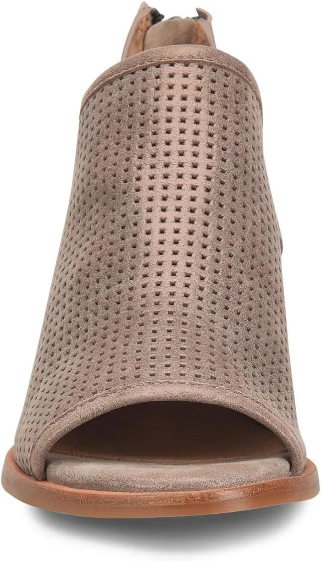 YDN Women's Peep Toe Booties Low Chunky Block Heels Back Zipper Sandal Ankle Boots Comfy Dress Daily Shoes Size 4-16 US