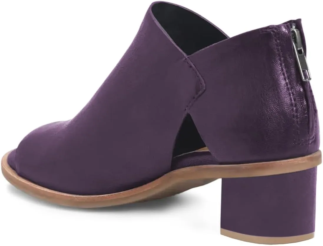 YDN Women's Peep Toe Booties Low Chunky Block Heels Back Zipper Sandal Ankle Boots Comfy Dress Daily Shoes Size 4-16 US